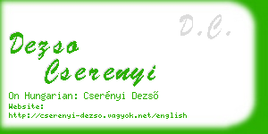 dezso cserenyi business card